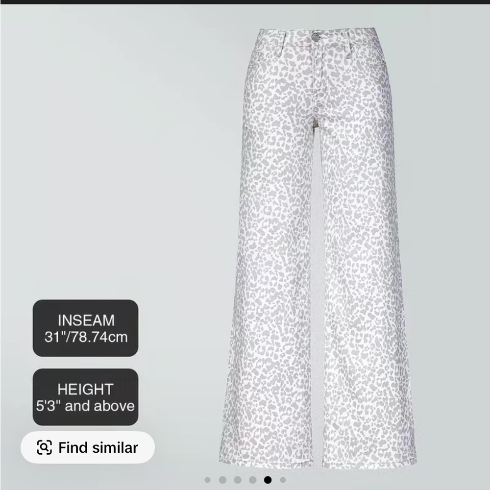 Magic Women's Gray Leopard Print Straight Leg Pants
